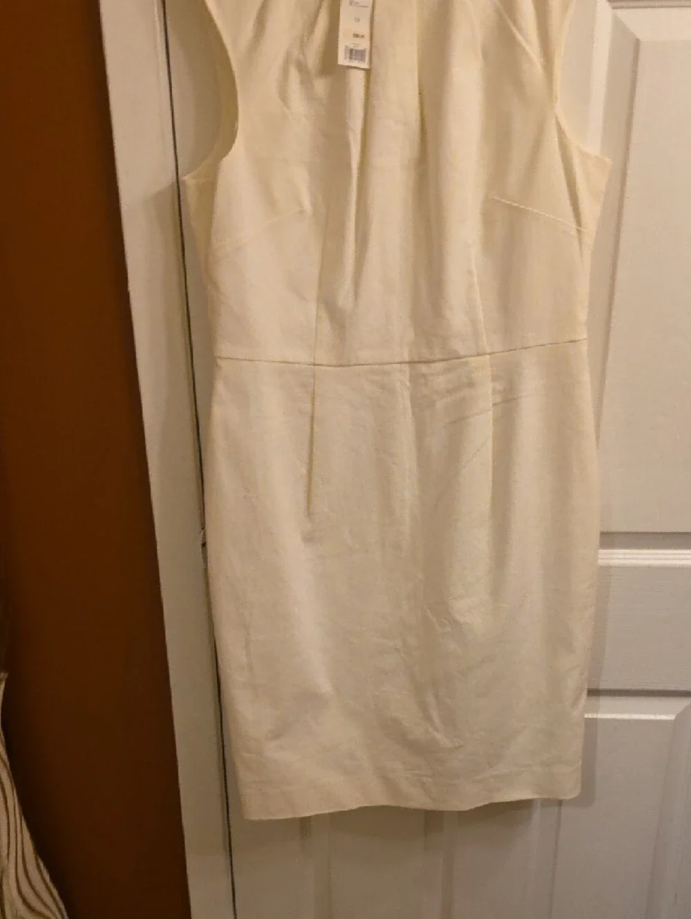 Banana Republic Ivory Sleeveless Midi Sheath Dress - Picture 10 of 10